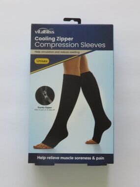 (#135) VitalBliss Unisex Cooling zipper compression Sleeves socks Size L/XL